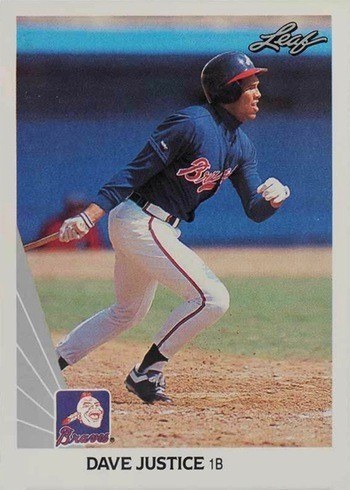 1990 Leaf #297 David Justice Rookie Card 1990 Leaf #297 David Justice Rookie Card