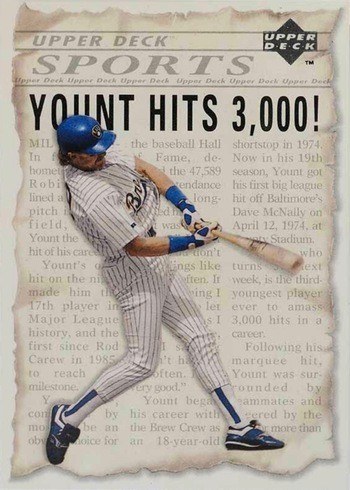 1993 Upper Deck #SP5 Robin Yount 3000 Hits Baseball Card