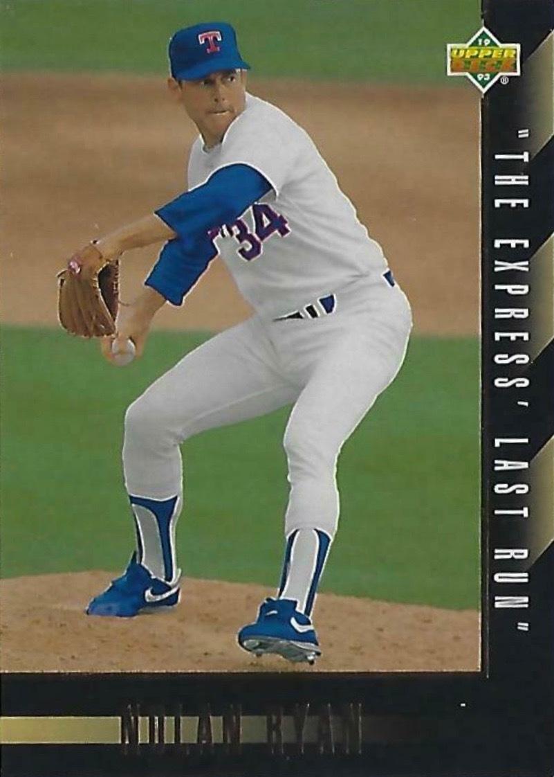 1993 Upper Deck #SP6 Nolan Ryan The Express' Last Run Baseball Card 1993 Upper Deck #SP6 Nolan Ryan The Express' Last Run Baseball Card