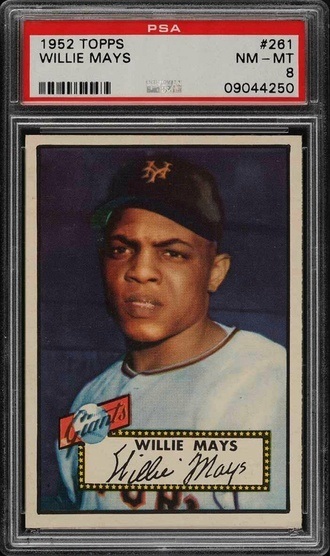 1952 Topps Willie Mays Graded PSA 8 NM-Mint Condition
