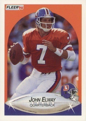 1990 Fleer #21 John Elway Football Card 1990 Fleer #21 John Elway Football Card