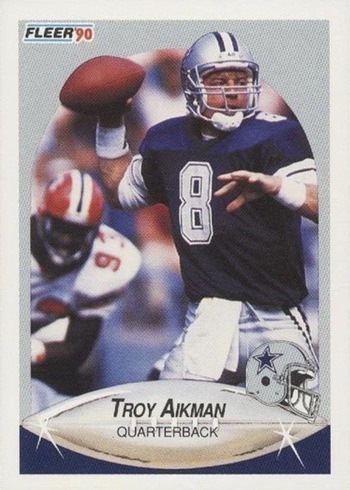 1990 Fleer #384 Troy Aikman Football Card 1990 Fleer #384 Troy Aikman Football Card
