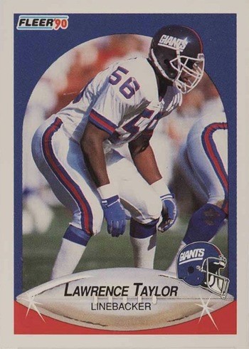 1990 Fleer #77 Lawrence Taylor Football Card 1990 Fleer #77 Lawrence Taylor Football Card