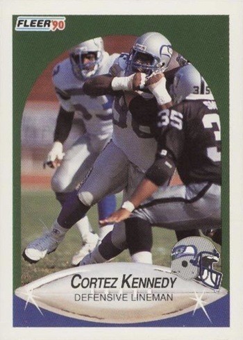 1990 Fleer Update #U85 Cortez Kennedy Rookie Card