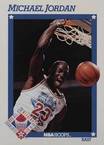 1991 NBA Hoops #253 Michael Jordan All-Star Basketball Card