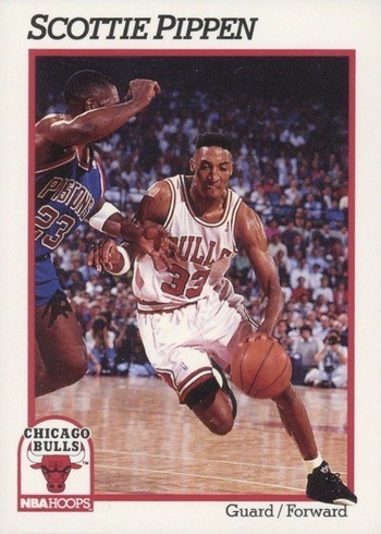 1991 NBA Hoops #34 Scottie Pippen Basketball Card