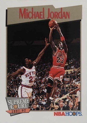 1991 NBA Hoops #455 Michael Jordan Supreme Court Basketball Card 1991 NBA Hoops #455 Michael Jordan Supreme Court Basketball Card