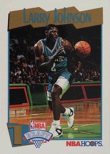 1991 NBA Hoops #546 Larry Johnson Rookie Card