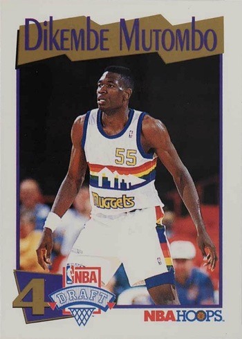 1991 NBA Hoops #549 Dikembe Mutombo Rookie Card