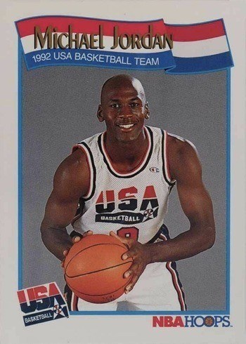 1991 NBA Hoops #579 Michael Jordan Olympics Dream Steam Basketball Card