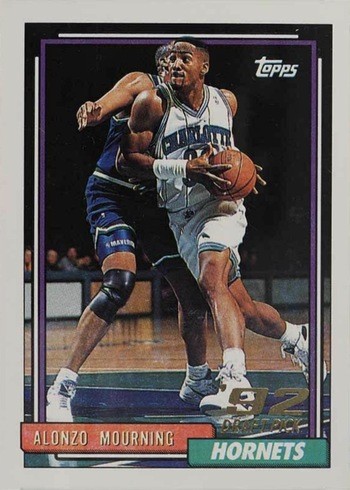 1992 Topps #393 Alonzo Mourning Rookie Card