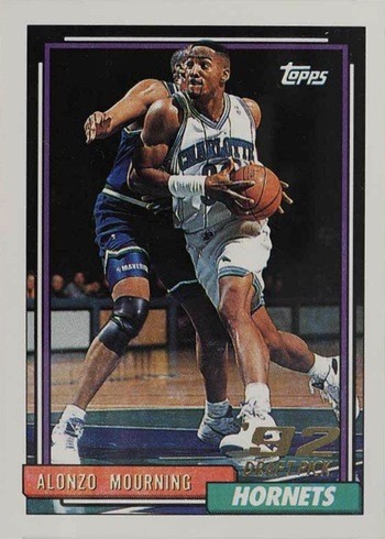 1992 Topps #393 Alonzo Mourning Rookie Card 1992 Topps #393 Alonzo Mourning Rookie Card