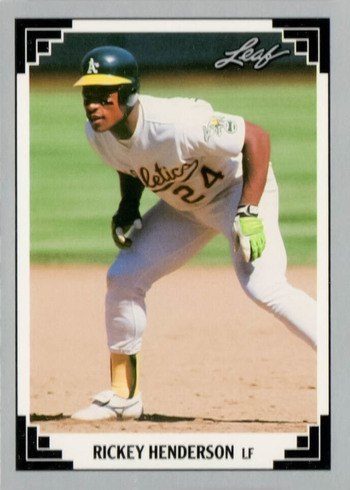 1991 Leaf #101 Rickey Henderson Baseball Card 1991 Leaf #101 Rickey Henderson Baseball Card