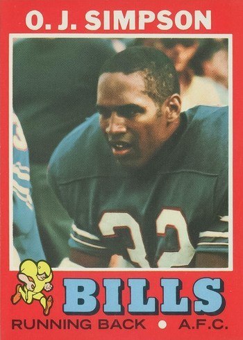 1971 Topps #260 O.J. Simpson Football Card 1971 Topps #260 O.J. Simpson Football Card