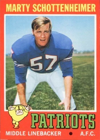 1971 Topps #3 Marty Schottenheimer Rookie Card 1971 Topps #3 Marty Schottenheimer Rookie Card