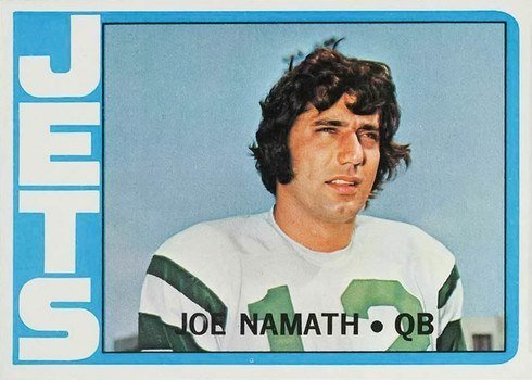 1972 Topps #100 Joe Namath Football Card 1972 Topps #100 Joe Namath Football Card
