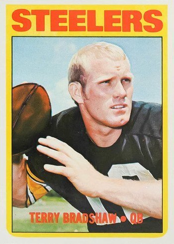 1972 Topps #150 Terry Bradshaw Football Card 1972 Topps #150 Terry Bradshaw Football Card