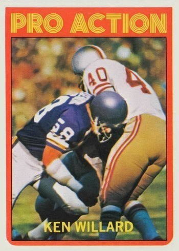 1972 Topps #351 Ken Willard Pro Action Football Card