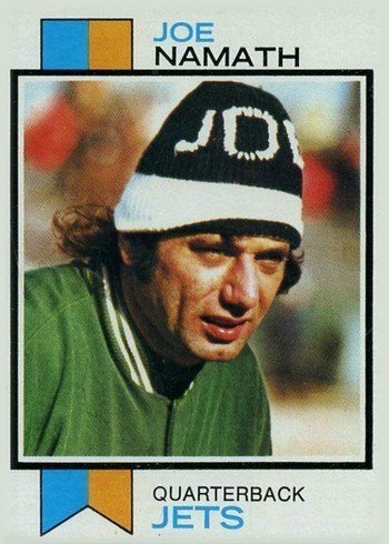 1973 Topps #400 Joe Namath Football Card 1973 Topps #400 Joe Namath Football Card