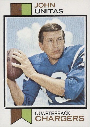 1973 Topps #455 Johnny Unitas Football Card 1973 Topps #455 Johnny Unitas Football Card