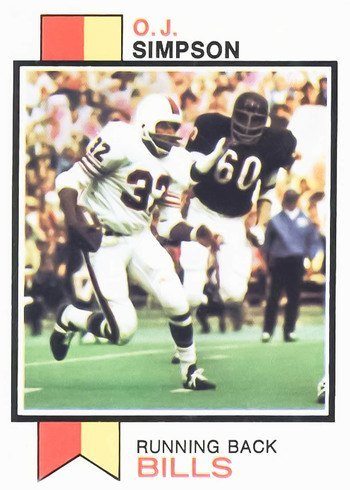 1973 Topps #500 O.J. Simpson Football Card