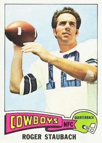 1975 Topps #145 Roger Staubach Football Card 1975 Topps #145 Roger Staubach Football Card