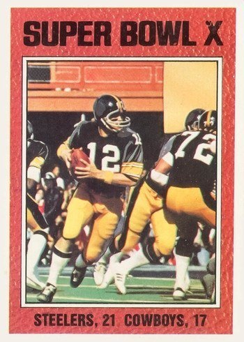 1976 Topps #333 Super Bowl X Terry Bradshaw Football Card