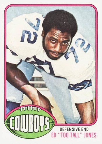 1976 Topps #427 Ed Too Tall Jones Rookie Card