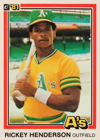1981 Donruss #119 Rickey Henderson Baseball Card