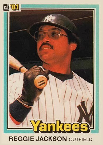 1981 Donruss #228 Reggie Jackson Bat Over Shoulder Baseball Card 1981 Donruss #228 Reggie Jackson Bat Over Shoulder Baseball Card