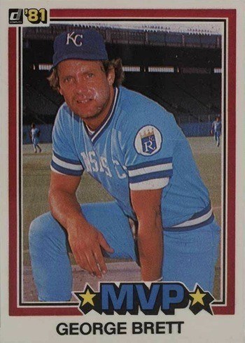 1981 Donruss #491 George Brett Baseball Card MVP 1981 Donruss #491 George Brett Baseball Card MVP