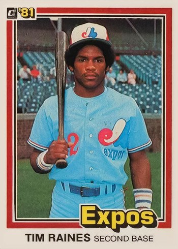 1981 Donruss #538 Tim Raines Rookie Card 1981 Donruss #538 Tim Raines Rookie Card