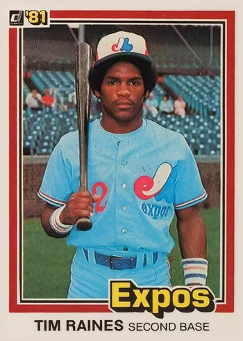 1981 Donruss #538 Tim Raines Rookie Card