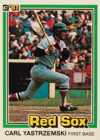 1981 Donruss #94 Carl Yastrzemski Batting Baseball Card 1981 Donruss #94 Carl Yastrzemski Batting Baseball Card