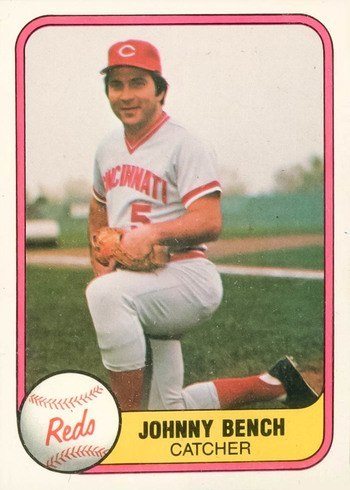 1981 Fleer #196 Johnny Bench Baseball Card 1981 Fleer #196 Johnny Bench Baseball Card