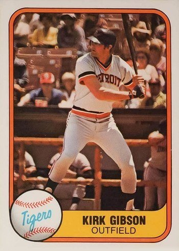 1981 Fleer #481 Kirk Gibson Rookie Card