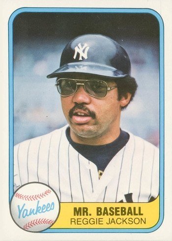 1981 Fleer #650 Reggie Jackson Portrait Baseball Card 1981 Fleer #650 Reggie Jackson Portrait Baseball Card