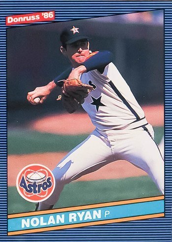 1986 Donruss #258 Nolan Ryan Baseball Card 1986 Donruss #258 Nolan Ryan Baseball Card