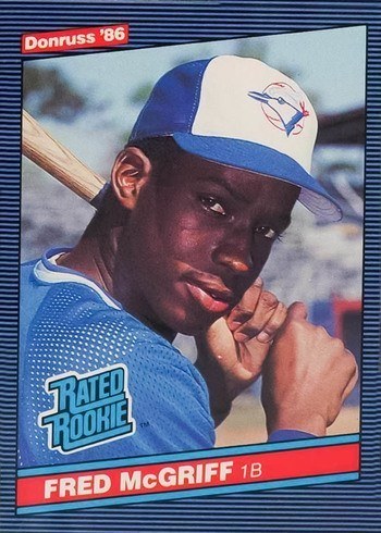 1986 Donruss #28 Fred McGriff Rookie Card