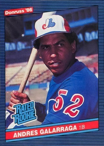 1986 Donruss #33 Andres Galarraga Rookie Card 1986 Donruss #33 Andres Galarraga Rookie Card