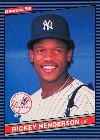1986 Donruss #51 Rickey Henderson Baseball Card 1986 Donruss #51 Rickey Henderson Baseball Card