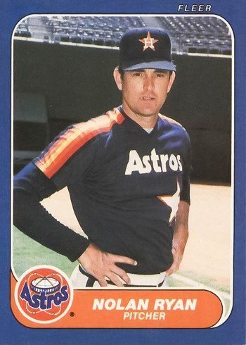 1986 Fleer #310 Nolan Ryan Baseball Card 1986 Fleer #310 Nolan Ryan Baseball Card