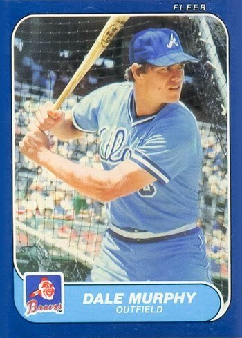 1986 Fleer #522 Dale Murphy Baseball Card 1986 Fleer #522 Dale Murphy Baseball Card