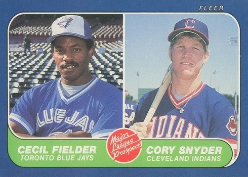 1986 Fleer #653 Cecil Fielder Rookie Card