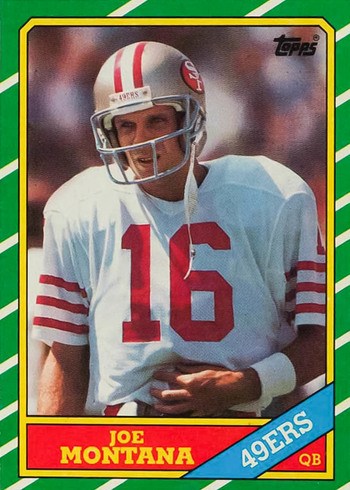 1986 Topps #156 Joe Montana Football Card