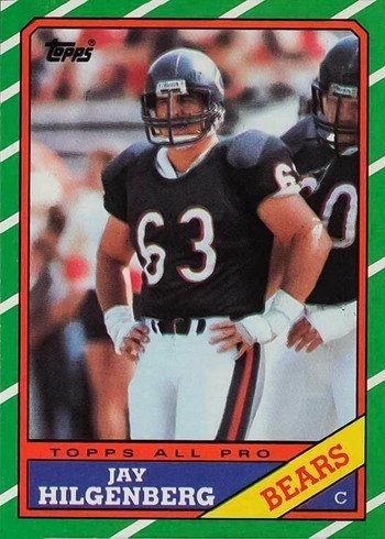 1986 Topps #17 Jay Hilgenberg Rookie Card 1986 Topps #17 Jay Hilgenberg Rookie Card