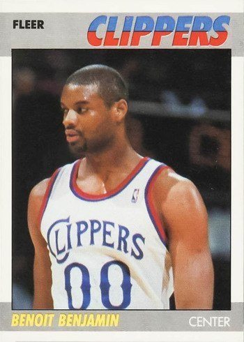1987 Fleer #10 Benoit Benjamin Basketball Card 1987 Fleer #10 Benoit Benjamin Basketball Card