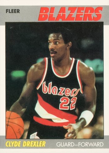 1987 Fleer #30 Clyde Drexler Basketball Card 1987 Fleer #30 Clyde Drexler Basketball Card