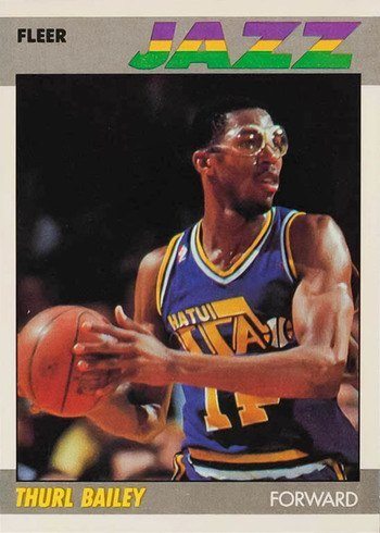 1987 Fleer #6 Thurl Bailey Basketball Card 1987 Fleer #6 Thurl Bailey Basketball Card