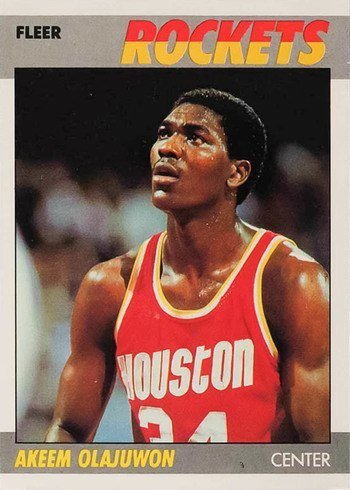 1987 Fleer #80 Hakeem Olajuwon Basketball Card 1987 Fleer #80 Hakeem Olajuwon Basketball Card